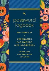 Password Logbook (Hip Floral): Keep Track of Usernames, Passwords, Web Addresses in One Easy and Organized Location kaina ir informacija | Ekonomikos knygos | pigu.lt
