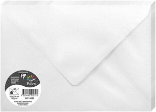 Декоративный конверт Pollen, Clairefontaine, C5 (162х229мм), 120г/м2, глянцевый, белый сп. цена и информация | Конверты, открытки | pigu.lt