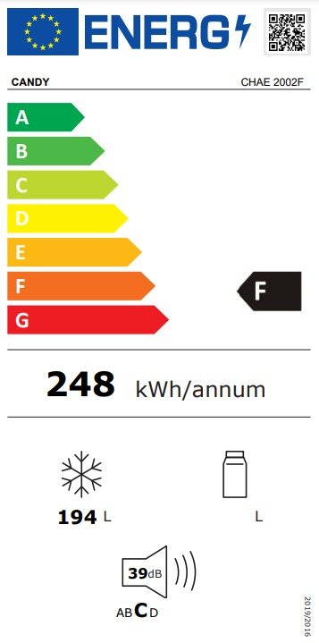 Candy CHAE 2002F kaina ir informacija | Šaldikliai, šaldymo dėžės | pigu.lt
