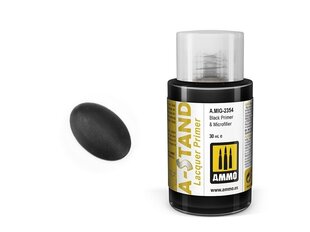 Gruntas Ammo Mig A-Stand Black Primer & Microfiller 2354, 30 ml kaina ir informacija | Piešimo, tapybos, lipdymo reikmenys | pigu.lt