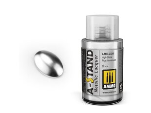 Краска Ammo Mig A-Stand High Shine Plus Aluminium 2324, 30 мл цена и информация | Принадлежности для рисования, лепки | pigu.lt