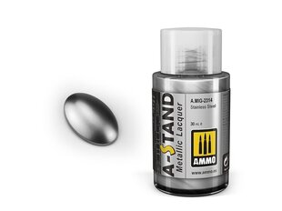 Краска Ammo Mig A-Stand Stainless Steel 2314, 30 мл цена и информация | Принадлежности для рисования, лепки | pigu.lt