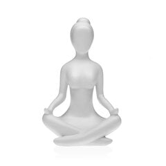 Декоративная фигура Versa Белый Yoga 12 x 20 x 10 cm Смола цена и информация | Декорации для сада | pigu.lt