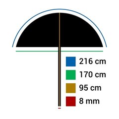 Falcon Eyes Jumbo Umbrella UR-T86S kaina ir informacija | Fotografijos apšvietimo įranga | pigu.lt