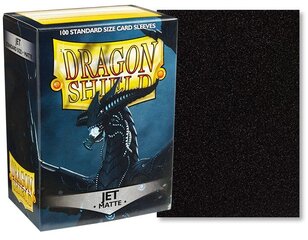 Kortų įmautės Dragon Shield Standard Sleeves - Matte Jet, 100 vnt. kaina ir informacija | Stalo žaidimai, galvosūkiai | pigu.lt