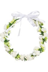 Baltų gėlyčių lankelis kaina ir informacija | Karnavaliniai kostiumai | pigu.lt