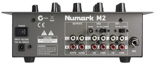 Numark M2 2-канальный 10-дюймовый профессиональный микшерный пульт цена и информация | DJ пульты | pigu.lt