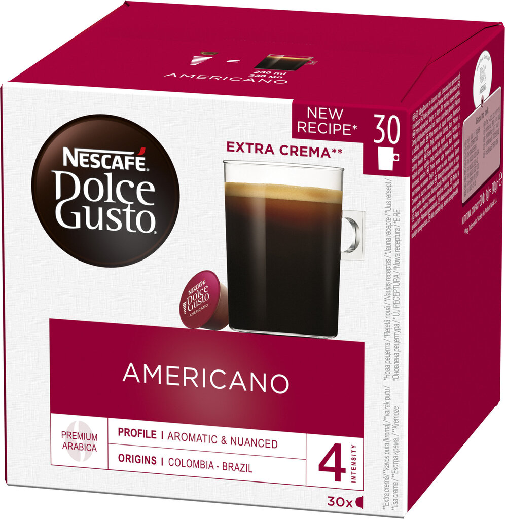 Dolce Gusto Americano kavos kapsulė, 30 vnt. 240 g цена и информация | Kava, kakava | pigu.lt