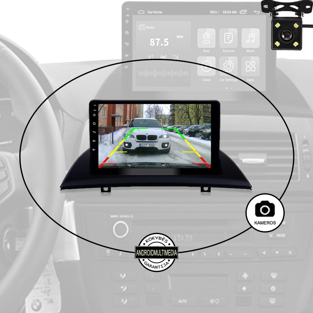 BMW X3 E83 2004-10 Android Plančetinė Multimedija kaina ir informacija | Automagnetolos, multimedija | pigu.lt