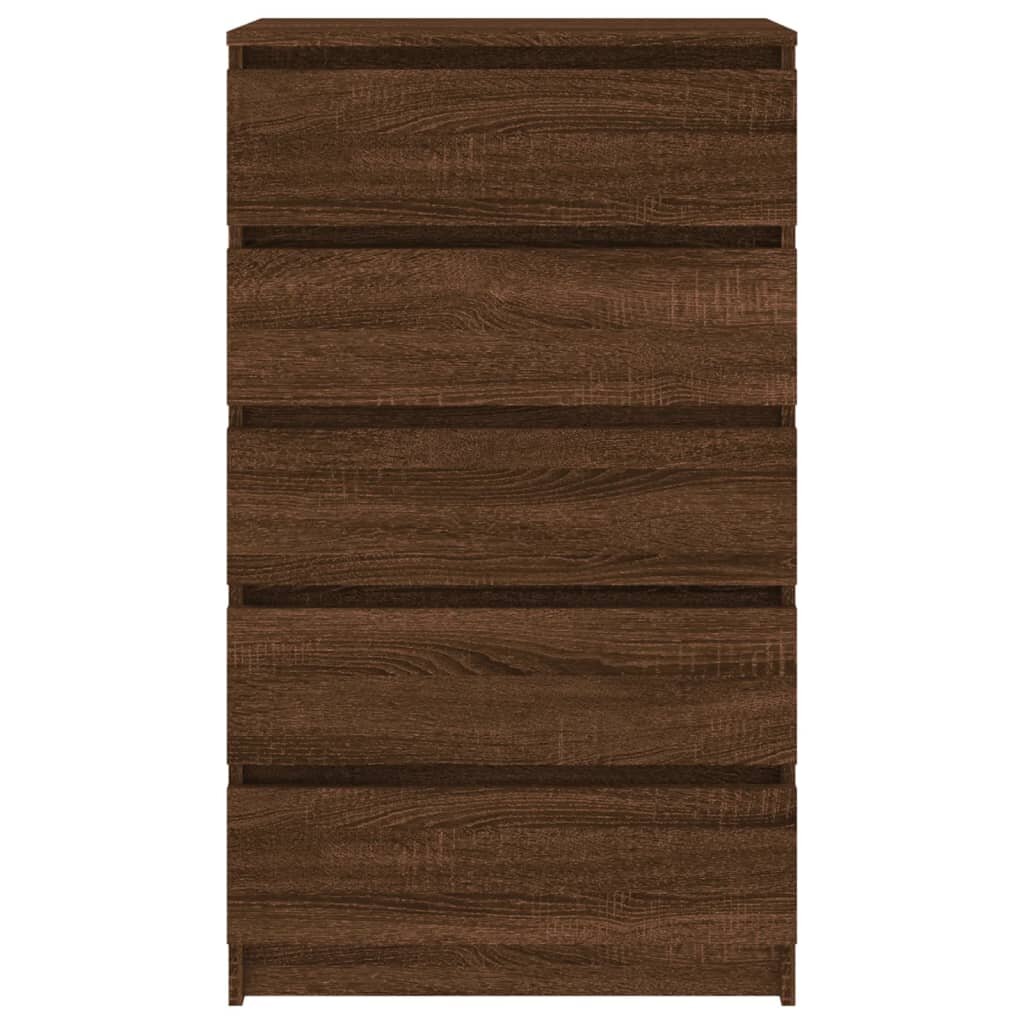 vidaXL Spintelė su stalčiais, ruda ąžuolo, 60x36x103cm, mediena kaina ir informacija | Komodos | pigu.lt