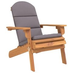 vidaXL Sodo adirondack kėdė su pagalvėlėmis, akacijos medienos masyvas kaina ir informacija | Lauko kėdės, foteliai, pufai | pigu.lt