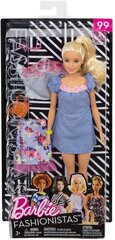 Lėlė Barbie Fashionistas blondinė + drabužių priedai Mattel kaina ir informacija | Žaislai mergaitėms | pigu.lt