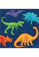 Servetėlės ​​su dinozaurais, 33 cm, 8 vnt. kaina ir informacija | Vienkartiniai indai šventėms | pigu.lt