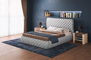 Lova Harmony Luxury, 180x200 cm, pilka + čiužinys Sapnas 2 XL kaina ir informacija | Lovos | pigu.lt