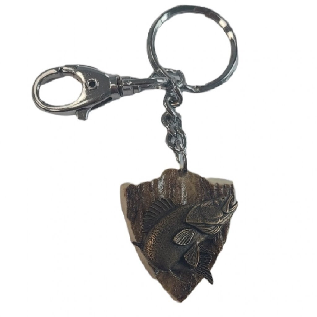 Kampuotas raktų pakabukas su lydekos dekoracija kaina ir informacija | Medžioklės reikmenys | pigu.lt