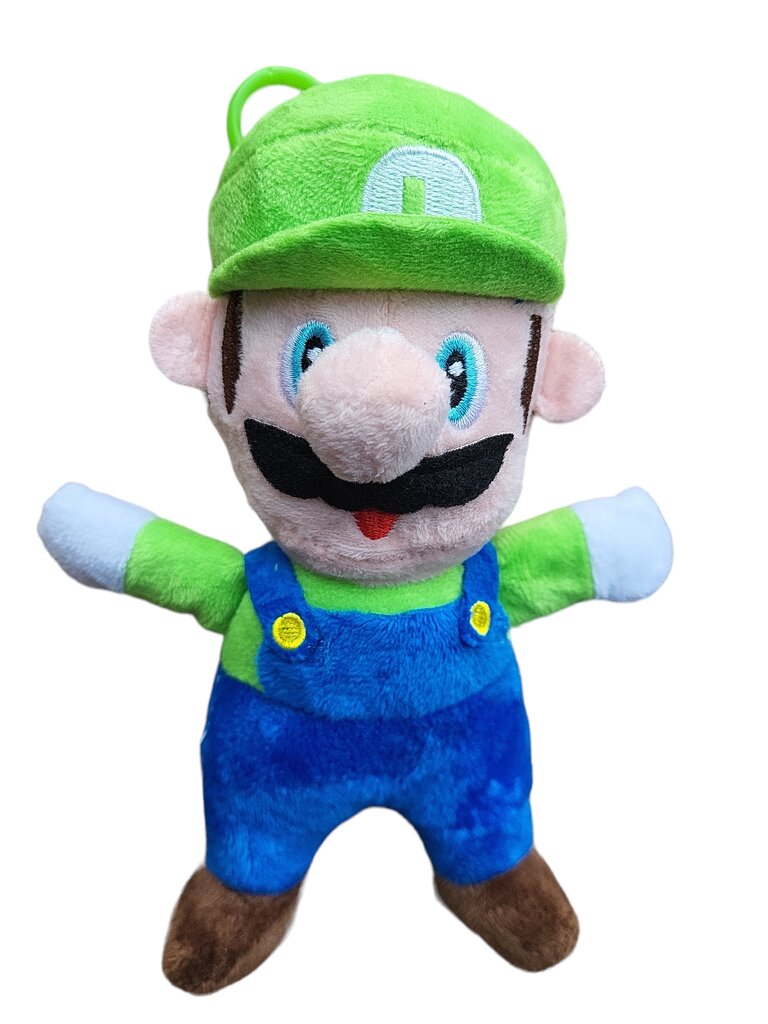 Minkštas žaislas/pakabukas Super Mario Luigi, 18cm kaina ir informacija | Minkšti (pliušiniai) žaislai | pigu.lt