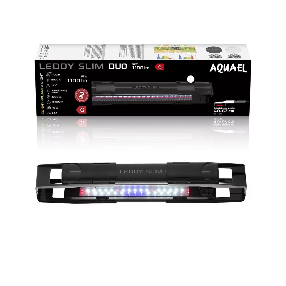 Apšvietimas akvariumams Leddy Slim Duo Sunny Plant LED, 16 W цена и информация | Akvariumai ir jų įranga | pigu.lt