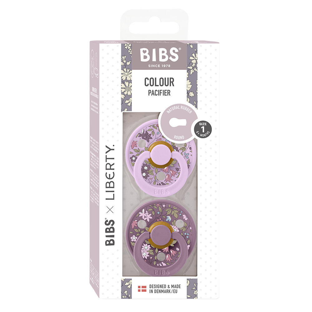 Čiulptukas Bibs X Liberty Colour Violet Sky Mix, 6-18 mėn, 2 vnt. kaina ir informacija | Čiulptukai | pigu.lt