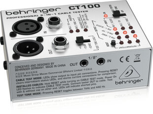 Кабельный тестер Behringer CT100 цена и информация | Принадлежности для музыкальных инструментов | pigu.lt