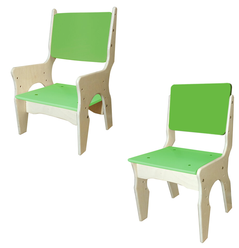 Vaikiška kėdė Betula green, žalia цена и информация | Vaikiškos kėdutės ir staliukai | pigu.lt