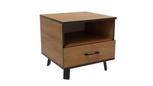 Spintelė prie lovos ADRK Furniture Lofton Craft, ruda kaina ir informacija | Spintelės prie lovos | pigu.lt