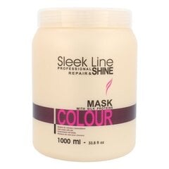 Plaukų spalvą apsauganti kaukė Stapiz Sleek Line Colour 1000 ml kaina ir informacija | Priemonės plaukų stiprinimui | pigu.lt