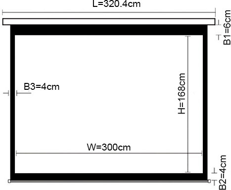 Leinwand 135" 16:9 kaina ir informacija | Projektorių ekranai | pigu.lt