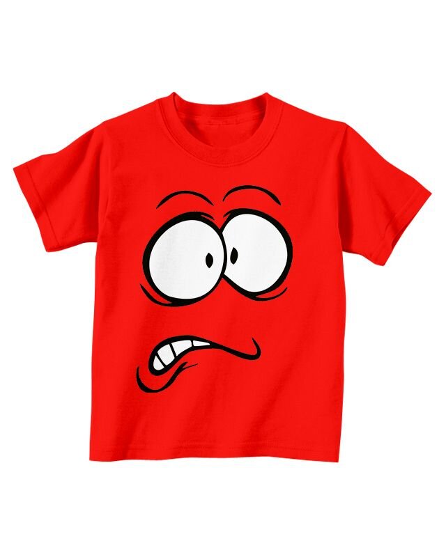 Vaikiški marškinėliai "Išsigandęs veidukas" kaina ir informacija | Originalūs marškinėliai | pigu.lt
