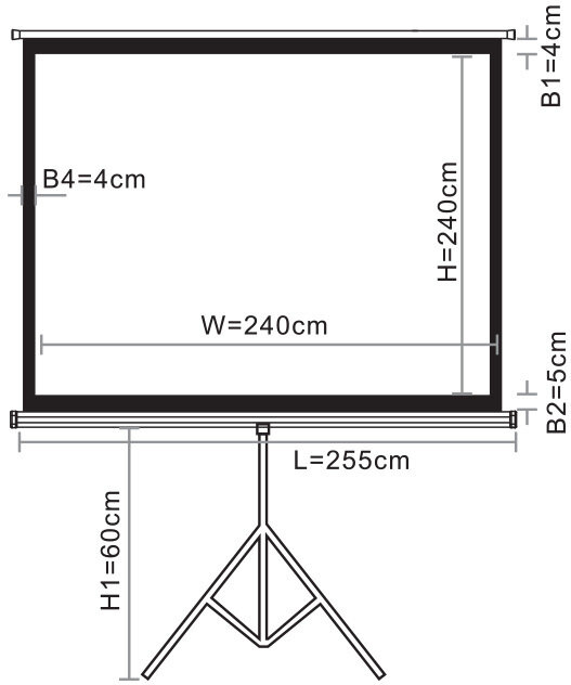 Leinwand Tripod 135" 1:1 цена и информация | Projektorių ekranai | pigu.lt