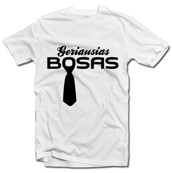 Marškinėliai "Geriausias BOSAS" kaina ir informacija | Originalūs marškinėliai | pigu.lt