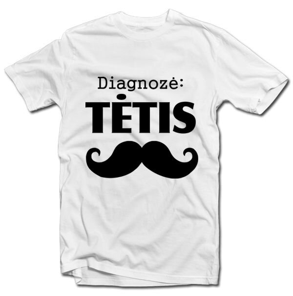 Marškinėliai "Diagnozė: tėtis" kaina ir informacija | Originalūs marškinėliai | pigu.lt