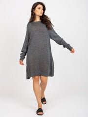 темно-серое женское вязаное платье оверсайз цена и информация | Платья | pigu.lt