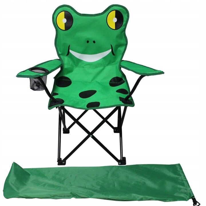 Vaikiška sulankstoma sodo kėdė "varlė", žalia kaina ir informacija | Vaikiški lauko baldai | pigu.lt