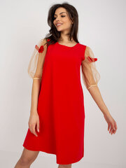 красное коктейльное платье camel с пышными рукавами цена и информация | Платья | pigu.lt