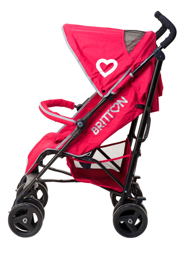 Vežimėlis-skėtukas BRITTON Shopper, Raudonas kaina ir informacija | Vežimėliai | pigu.lt