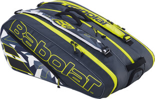 Чехол для теннисной ракетки Babolat Pure Aero X12, черный/желтый цвет цена и информация | Товары для большого тенниса | pigu.lt