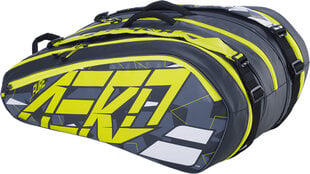 Teniso rakečių dėklas Babolat Pure Aero X12, juodas/geltonas kaina ir informacija | Lauko teniso prekės | pigu.lt