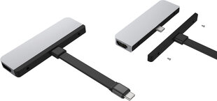 Hyper HyperDrive 6-in-1, USB-C kaina ir informacija | Kabeliai ir laidai | pigu.lt