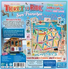 Stalo žaidimas Days of Wonder Ticket to Ride San Francisco, FIN, SE, DK, NO kaina ir informacija | Stalo žaidimai, galvosūkiai | pigu.lt