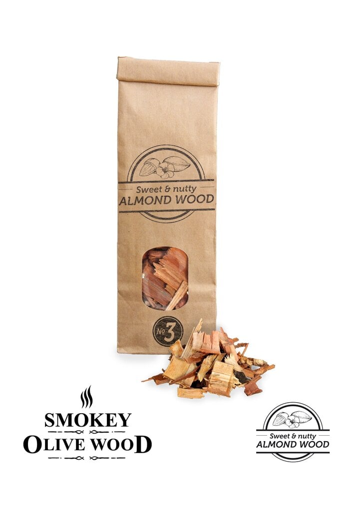 Migdolų medžio drožlės SMOKEY OLIVE WOOD, 500 ml kaina ir informacija | Grilio, šašlykinių priedai ir aksesuarai  | pigu.lt