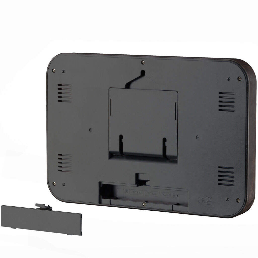 Medinis sieninis stalo laikrodis, termometras kaina ir informacija | Meteorologinės stotelės, termometrai | pigu.lt