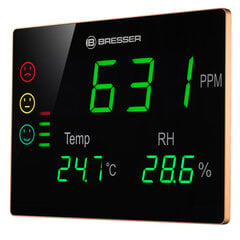 Прибор для измерения CO2 Smile XXL со светофором и сверхбольшим светодиодным дисплеем BRESSER  цена и информация | Метеорологические станции, термометры | pigu.lt