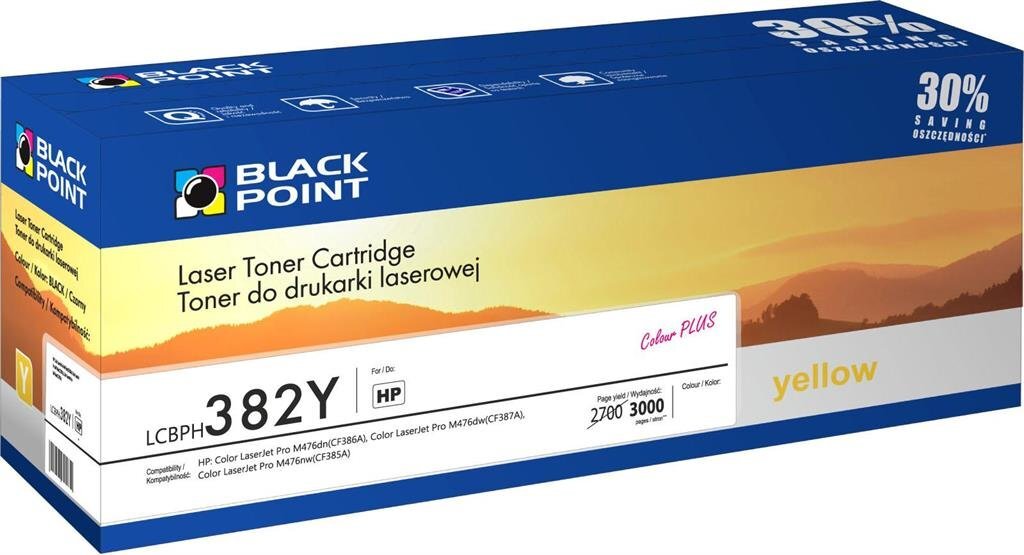 Toner Black Point LCBPH382Y | yellow | 3000 pp | HP CF382A цена и информация | Kasetės lazeriniams spausdintuvams | pigu.lt