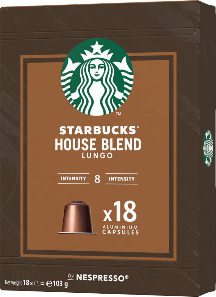 Starbucks Nespresso House Blend kavos kapsulės, 18 vnt. kaina ir informacija | Kava, kakava | pigu.lt