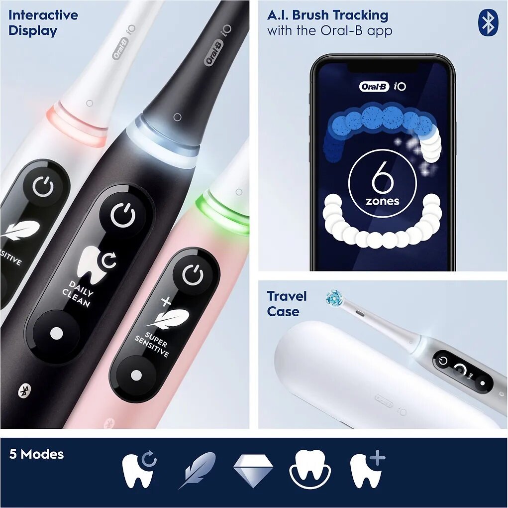 Oral-B iO Series 6s kaina ir informacija | Elektriniai dantų šepetėliai | pigu.lt