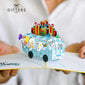 Išsiskleidžiantis 3D šventinis atvirukas Happy Gifters Gimtadienio autobusas, 15x15cm kaina ir informacija | Vokeliai, atvirukai | pigu.lt