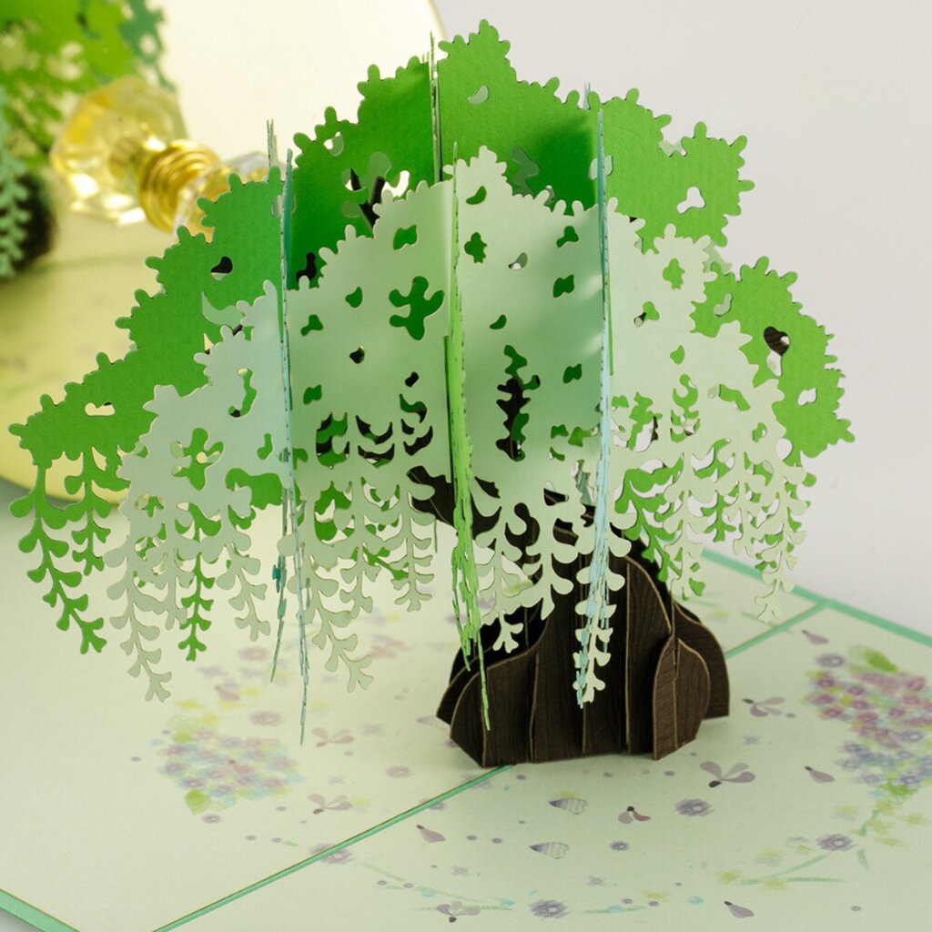 Išsiskleidžiantis 3D šventinis atvirukas Happy Gifters Dovanų medis, 15x15cm kaina ir informacija | Vokeliai, atvirukai | pigu.lt
