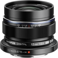 Olympus M.ZUIKO DIGITAL ED 12mm F2 (Black) цена и информация | Объективы | pigu.lt