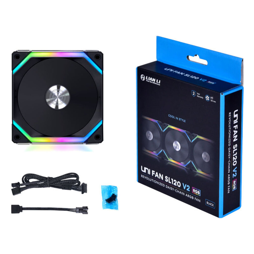 Lian Li UNI SL120 V2 RGB PWM (UF-SL120V2-1B) kaina ir informacija | Kompiuterių ventiliatoriai | pigu.lt