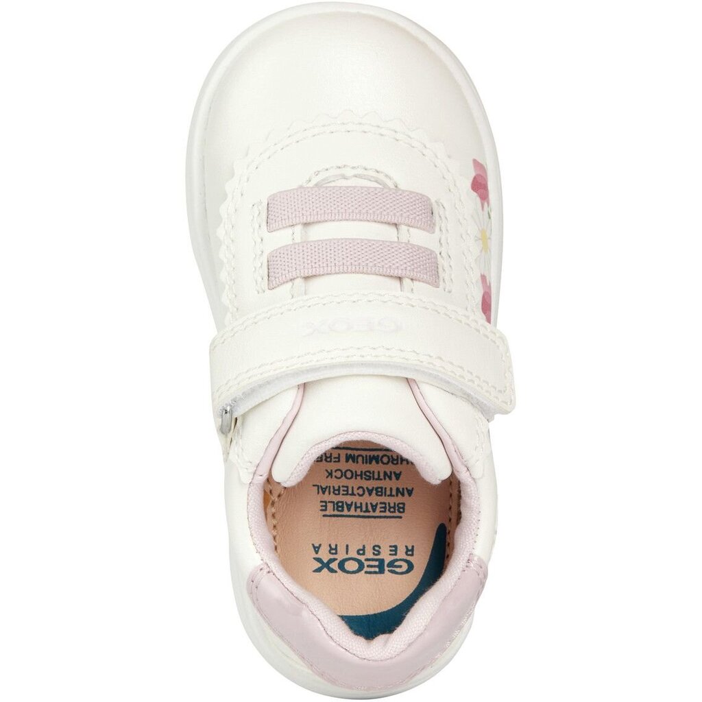 Geox laisvalaikio bateliai mergaitėms Dj Rock, balti kaina ir informacija | Sportiniai batai vaikams | pigu.lt